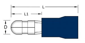 Pre-insulated Male Bullet Terminal